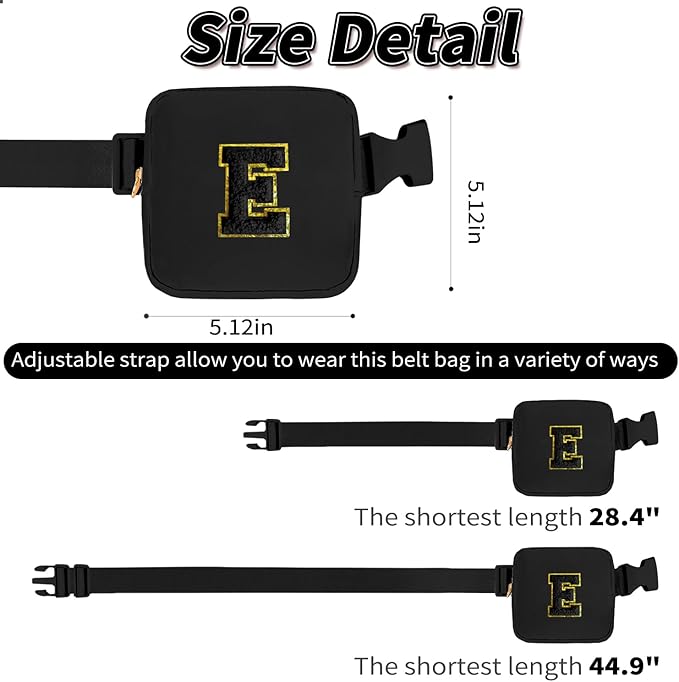 Party Favors Bags for Kids 4-8, Mini Fanny Pack Cute Crossbody Bags for Girls - Black