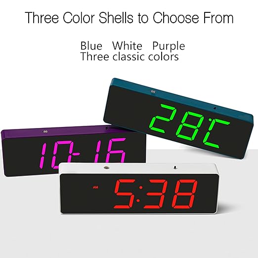 EIELE Soldering Practice Kit 4-Digit RGB Colour LED Digital Clock Kit with colourful case Suitable for students and beginners to solder and learn Adult Electronic Soldering Projects (blue case)