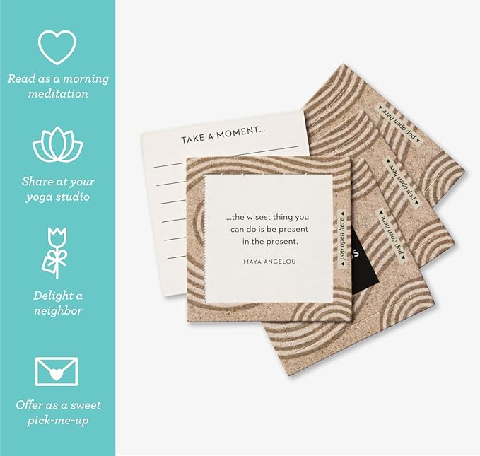 Compendium ThoughtFulls Pop-Open Cards — 2-Pack of Mindfulness, Live with Intention — 60 Pop-Open Cards, Each with a Different Message Inside
