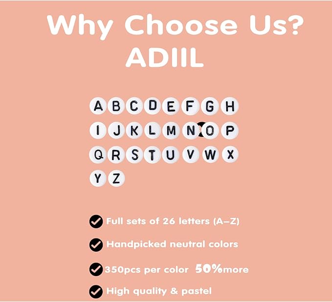 ADIIL 7200pcs Clay Beads Bracelet Making Kit, 6mm Polymer Heishi Beads for Jewelry Making, Friendship Bracelet Kit Birthday Gift for Adults Neutral