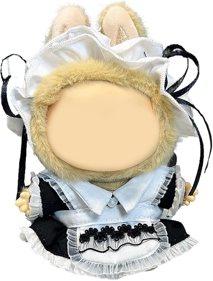 17cm Doll Clothes Set & Outfit - Cuddly Fashion Dresses with Accessories, Luxury Chic Doll Clothing & Plush Pullover Hoodie Doll Clothing DIY ,Just Clothes