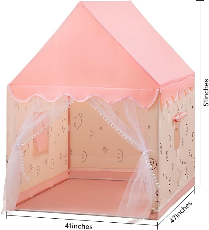 Kids' Play Tents Children's Tent Girls Large Playhouse Toddler Castle Play Tent Children Indoor Outdoor Playground Birthday Gift