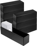JAPCHET 8 Pack Coin Slab Storage Box with 20 Slab Coin Holders, Black Plastic Coin Case for Collectors 2.7 x 10.4 x 3.5 Inch