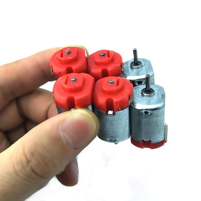 18 Set DC Motors Kit, Mini Electric Hobby Motor 3V -12V 25000 RPM Strong Magnetic with Shaft Propeller, 2 x AA Battery Holder,9V Battery Clip Connector,Plastic Wheels for DIY Science Projects