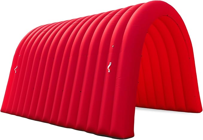 Inflatable Sports Tunnel Entrance with Built-in Blower – Advertising & Event Archway for Exhibitions, Shops, Supermarkets & Schools (Red, 16x10x10Ft)