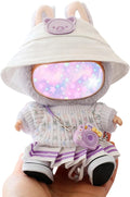 17cm Doll Clothes Set, 5 Pieces Dress Outfit Set for 6.7inch Doll Suit, Fashion Chic Hat & Clothes Accessories for 1st/2nd/3rd Gen Dolls Play & Display Purple