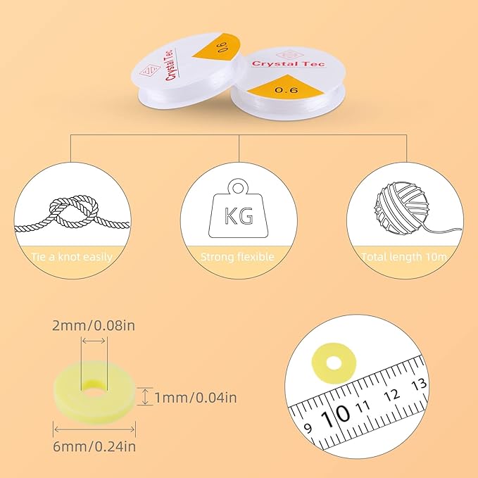 SJZWSD 6-Box Friendship Bracelet Making Kit - 16,000pcs Clay, Seed & Glass Beads Collection, Letter Beads, Charms