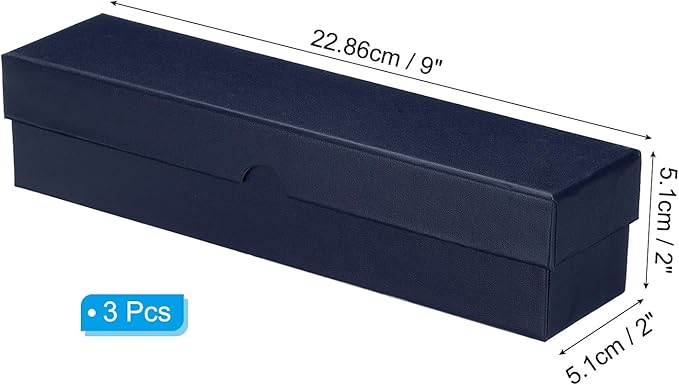 PATIKIL Coin Storage Box, Coin Collecting Cardboard for Collectors, Blue, 3 Pcs