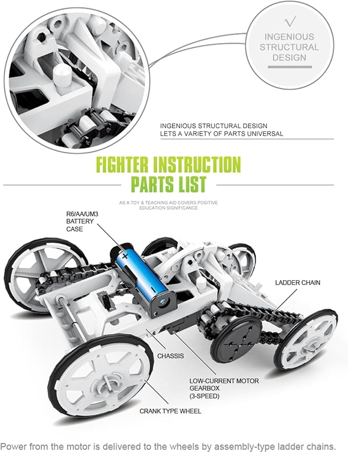 STEM Projects for Kids Ages 8-12 | Science Kits for Kids | Electronics Circuits Engineering and Science Experiments for Teens | 4WD Climbing Vehicle,DIY STEM Toys for Boys and Girls