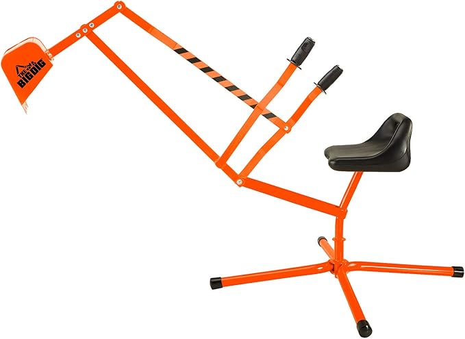 Special Edition Digger Excavator Ride On Crane and Pretend Play Construction Toy, Orange