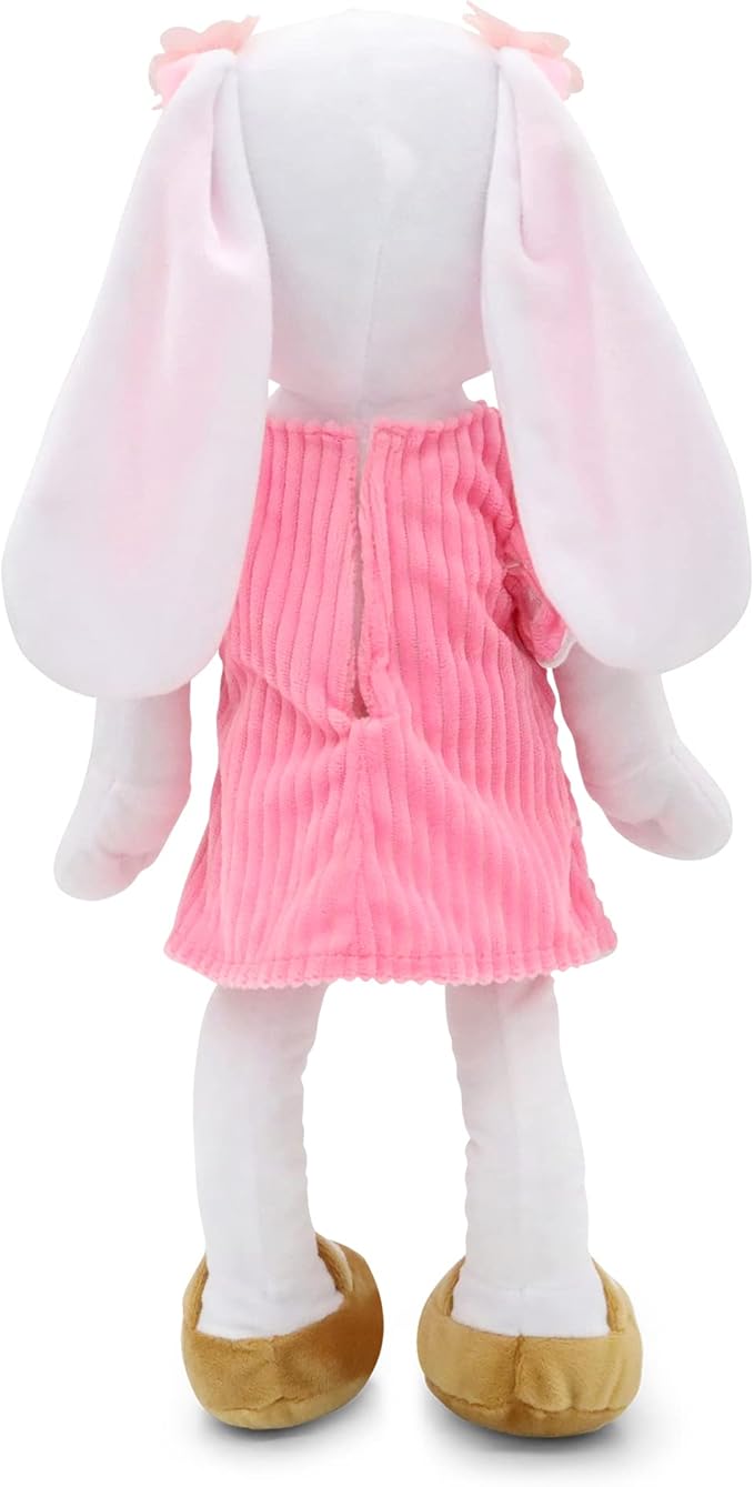 Plushible Soft Baby Doll, 18 Inch Bunny - Plush Rag Doll with 2 Clothing Sets, My First Plush Toy for Girls, Boys & Infants, Soft Baby Stuffed Toy, Adorable Companion for 1 Year Old & Up