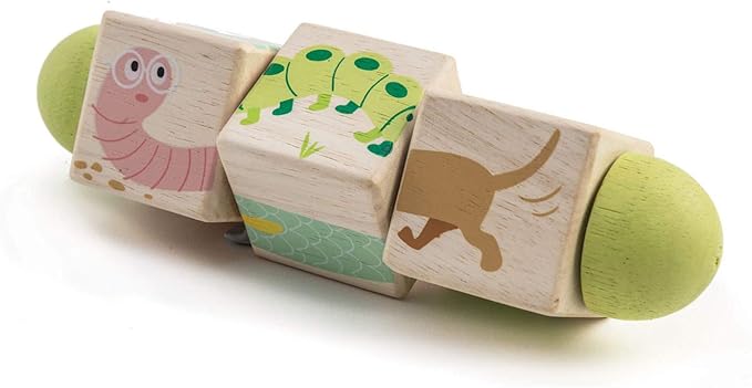 Tender Leaf Toys - Educational Twisting Toy - My First Baby Wooden Puzzle Game - Early Learning to Develop Strategic Thinking and Fine Motor Skills for Children 18M+ (Twisting Cubes)
