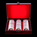 WANLIAN Wooden military challenge coin,universal commemorative collection box,silver dollar wooden box,storage box, plastic storage box and cardboard flip poker chip sports coin.