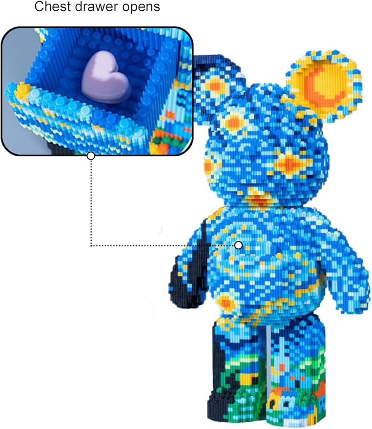 GAMTIM Animal Night Bear Bear Model Set,(9435Pieces) –Ornaments Building Blocks
