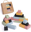 Stacking Toys Soft Building Blocks, Silicone Montessori Educational Toy Toddler Sensory Learning, Baby Bath Toys, Girls Boy Gifts for Kids Age 1 2 3 Years Old