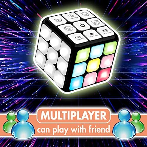 UNIQUE KIDS Flashing Cube Electronic Memory & Brain Game | 7-in-1 Handheld Game for Kids | STEM Toy for Boys & Girls | Fun Gift Toy for Ages 6-12