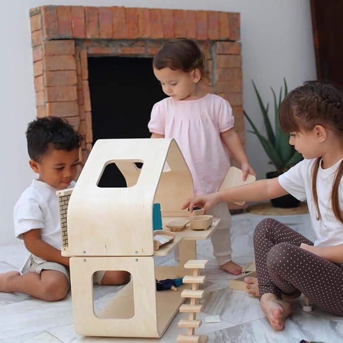 PlanToys Wooden Contemporary Dollhouse (7122)