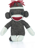 Plushland Adorable Sock Monkey, The Original Traditional Hand Knitted Stuffed Animal Toy Gift-for Kids, Babies, Teens, Girls and Boys Baby Doll Present Puppet 6 Inches (Brown)