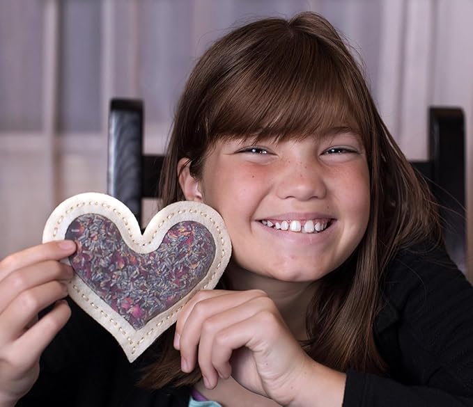 I Can So! Beginner Sewing Kit. Heartfelt Hearts. Lavender Sachet. (Lavender and Rose)