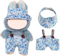 2-Piece Clothes for Labubu (NO Doll), Handmade Liberty Fabric Dress and Bow Set for 17CM Dolls, Cute Outfit Accessories (MITSI-Valeria)