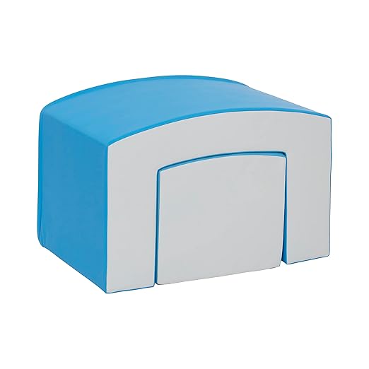 ECR4Kids SoftZone Junior Mix n' Match Tunnel and Bump, Beginner Playset, French Blue