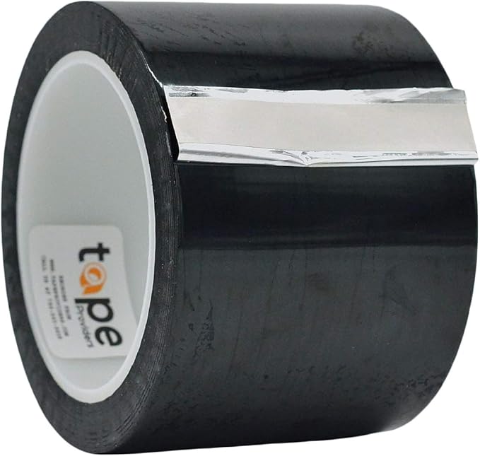 WOD MPFT2 Black Metalized Polyester Mylar Film Tape with Acrylic Adhesive, 3 inch x 72 yds. Vibrant Mirror Black Tape, Decor Tape for Detailing Accent Wall, Graphic Arts, Car and Boat Trim