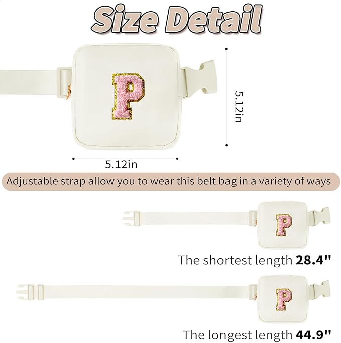Party Favors Bags for Kids 4-8, Mini Fanny Pack Cute Crossbody Bags for Girls - Cream