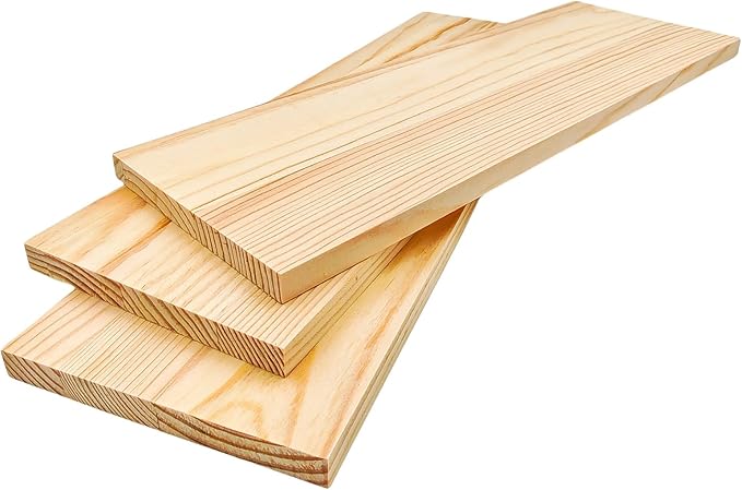 3PCS Rectangle Wood Boards Unfinished Wood Blocks for Crafting, 11.8x3.9x0.4in Blank Whittling Wooden Blocks for Wood Carving,Painting & Burning