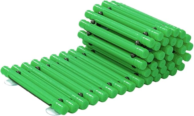 Balance Path Board Balance Block Space Saving Stable Non Slip Edging Kindergarten Balance Trail for Outdoor Indoor, Green