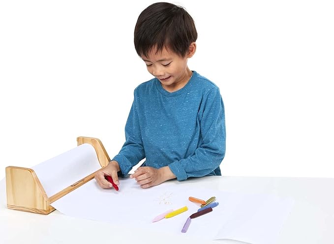 Melissa & Doug Wooden Tabletop Paper Roll Dispenser With White Bond Paper (12 inches x 75 feet) Drawing For Kids Art, Craft Roll For Kids