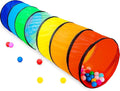 Kids Play Tunnel Tent for Toddlers, Colorful Pop Up Crawl Tunnel Toy for Baby or Pet, Collapsible Gift for Boy and Girl Play Tunnel Indoor and Outdoor Game Rainbow
