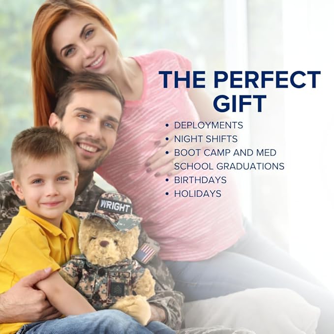 ZZZ Bears Sheriff Teddy Bear, Comforting Gift for Sheriff Kids, Provides Comfort & Sense of Security During Separation