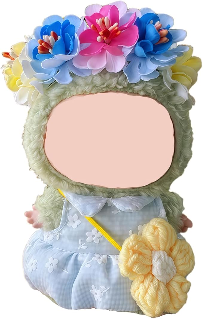 17cm Doll Clothes Set & Outfit Set (NO Doll), Premium Fashion Dresses for Dolls Accessories Suit, Luxury Chic Doll Clothing & Style Bundle (Cake Skirt-Blue)