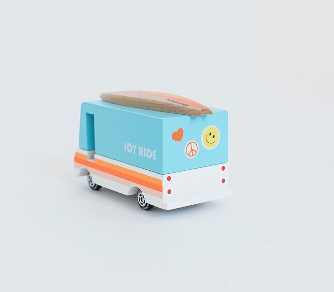 Ruggish Candy Car Joyride Exclusive - Premium Handcrafted Wooden Car Toy - Surf Van - Age 3+