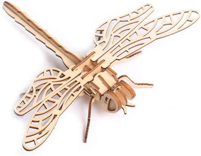 3D Wooden Insect Puzzle - 6 Piece Set Insect Animal Skeleton Assembly Model Puzzle - DIY Wooden Crafts 3D Puzzle - STEM Toys Gifts for Adults & Teens Birthday Gifts Christmas