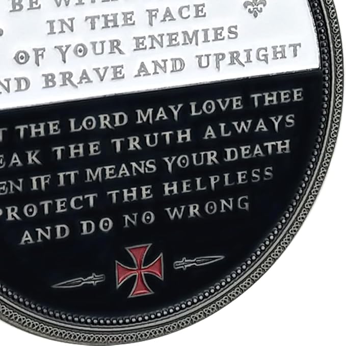 Armor of God Challenge Coin Knights Templar Oath Coin for Religious Collectible Gift (Single Coin)