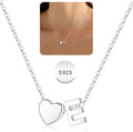 Turandoss S925 Sterling Silver Heart Initial Necklaces for Girls Teen Girls, Dainty S925 Sterling Silver Tiny Heart Initial Necklace Letter Necklaces Trendy Jewelry Gifts for Girls Teen Girls