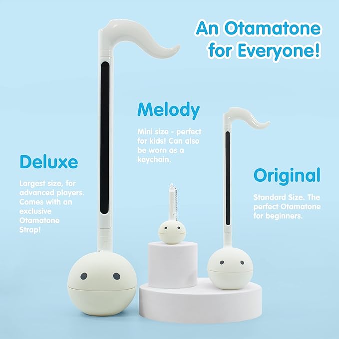 Otamatone [Melody Series Japanese Electronic [MINI Size] Musical Instrument [11 Pre-Programmed Songs] Portable Synthesizer from Japan by Cube/Maywa Denki [English Instruction], White
