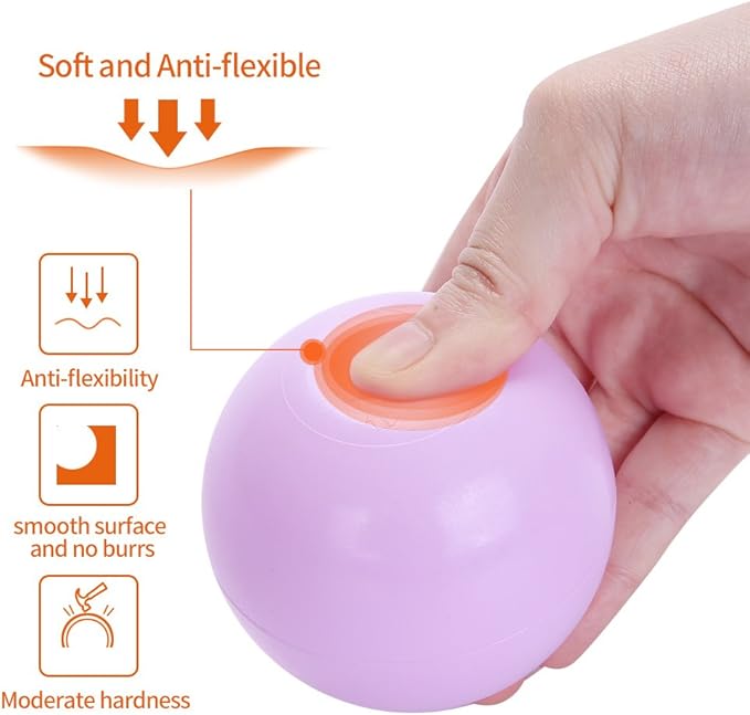 PlayMaty Ball Pit Balls - 2.75inches Plastic Phthalate & BPA Free Balls Crush Proof Stress Balls Swim Pit Fun Toy with Storage Bag for Baby Playhouse Birthday Party DecorationPack of 50