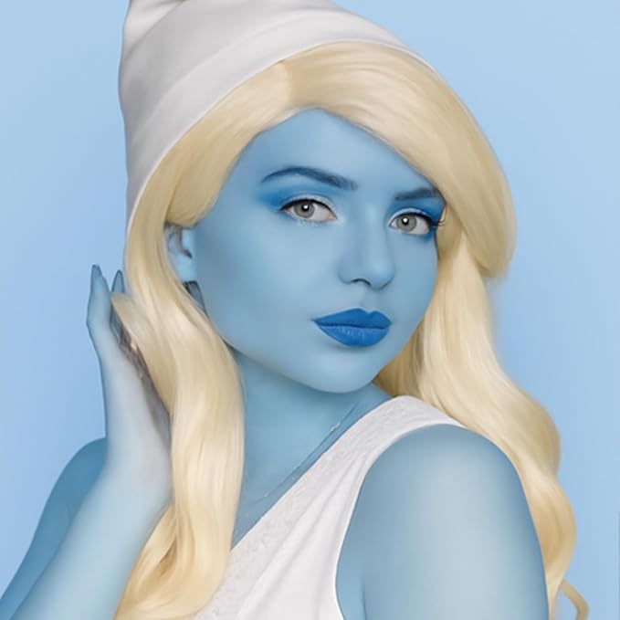 Light Blue Face Paint Stick,Baby Blue Body Paint Stick,Halloween Washable Face Painting for Sally,Avatar,Corpse Bride Costume,Eye Black for Baseball Softball Football Lacrosse,1.06OZ