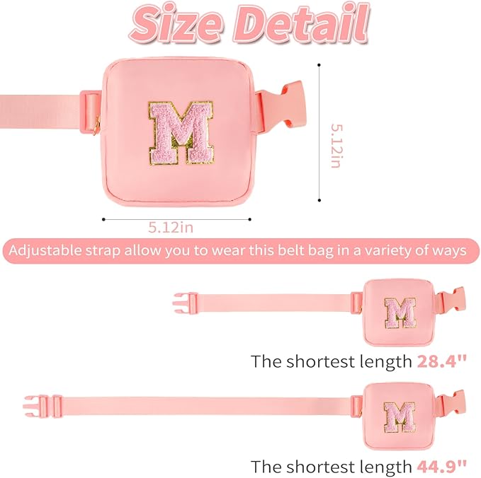 Birthday Gifts for 2 3 4 5 6 7 8 9 10 11 Year Old Girls - Mini Fanny Pack Cute Crossbody Bag Belt Bag Trendy Stuff,Graduation Gifts for Girls Teens Kids Daughter Sister Her - Peach,M