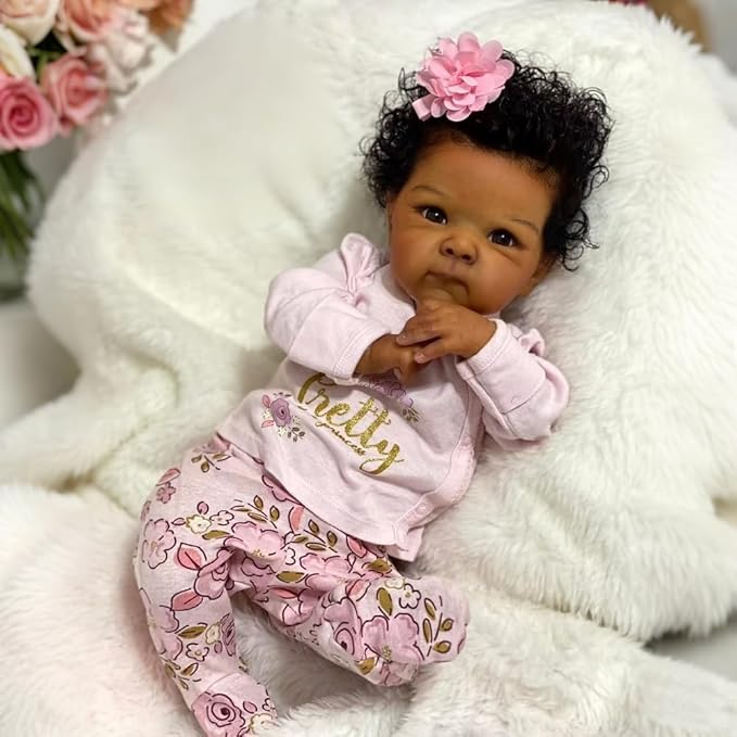 Reborn Baby Dolls Black Girls 18inch Silicone Babies Lifelike Newborn Toddler Open Eyes Realistic boy That Look Real