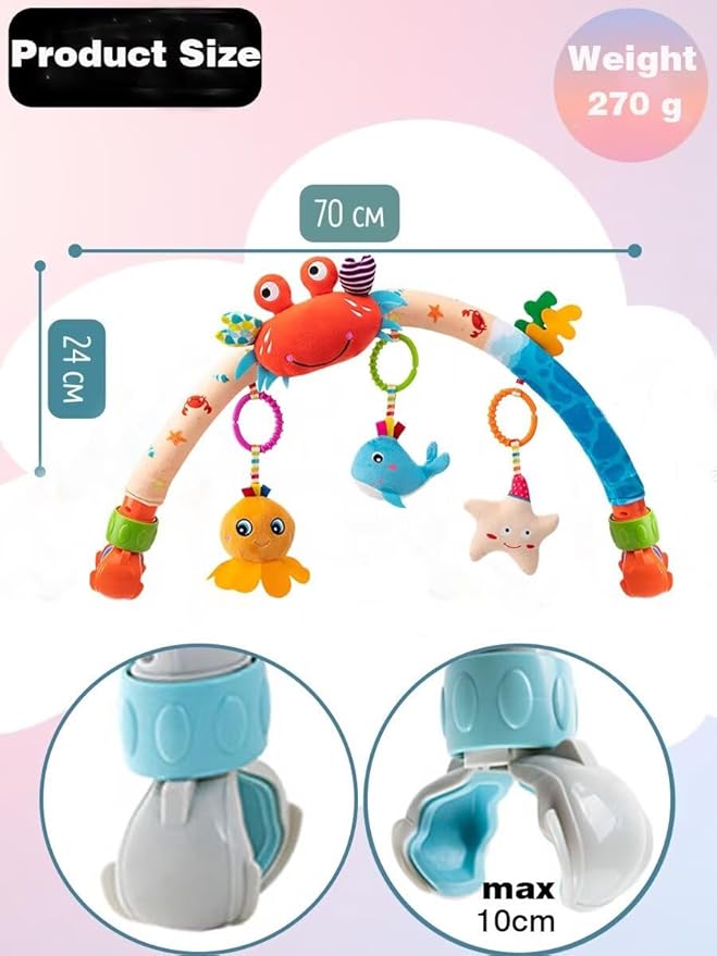 Pau1Hami1ton Baby Stroller Arch Toys, Car Seat Toys,Baby Gifts.S-19(Fish)