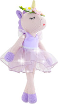 Unicorn Stuffed Animals Plush Ballerina Baby Doll, U nicorn Toys for Girl Age, Stuffed Animals for Girl Birthday Gifts U nicorn Decorations for Girls Toys(Pink)