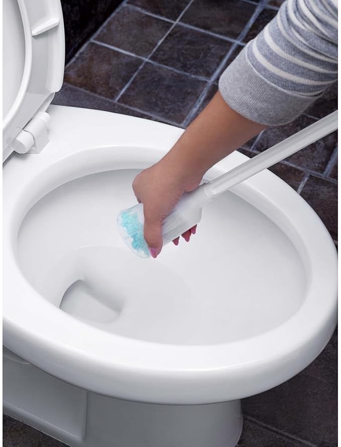 Fuller Brush Toilet Bowl Cleaner Brush – Antimicrobial Toilet Swab with Soft Non-Scratch Head, Long Handle, Deep Cleaning Under Rim (Pack of 1)