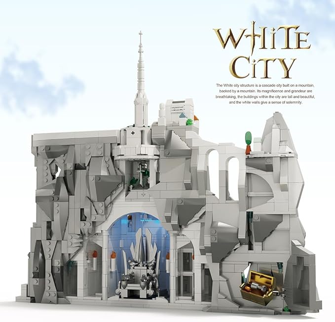 7072 White City Building Block Set, 2318 Pieces of Film and Television House Building Kit, Modular House Building Block Toys and Gifts Suitable for Teenagers and Adults
