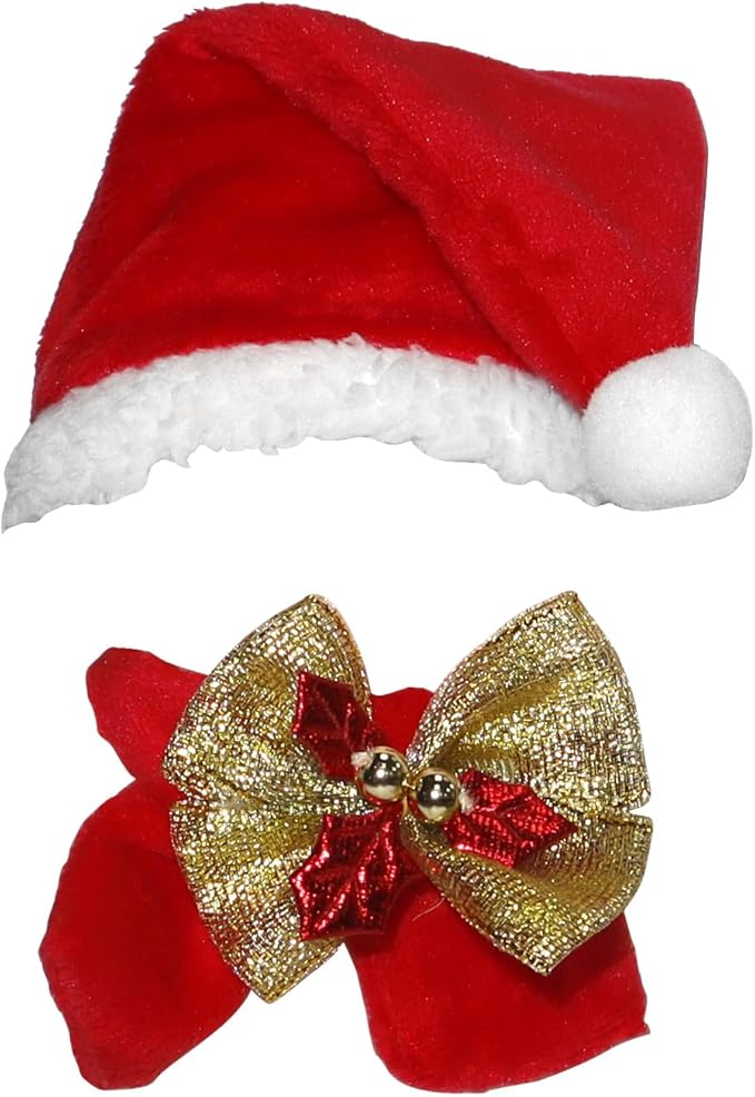 17cm Doll Clothes Christmas Accessories Outfit for 17cm Dolls (NO Doll)(Sweater+Christmas Hat/Scarf)