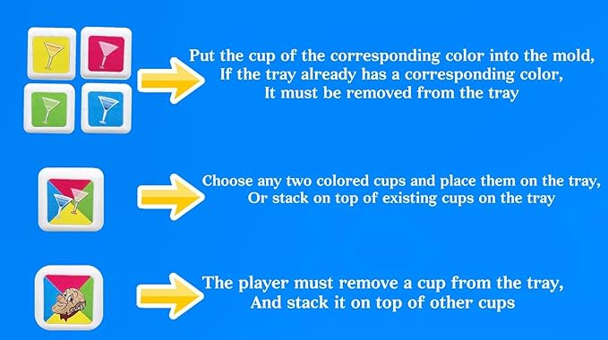 Topple Waiter Balance Game,Martini Glasses Stacking Game,2-4 Players Two Play Modes Fun Family Party Toy,Suitable for Kids and Adults