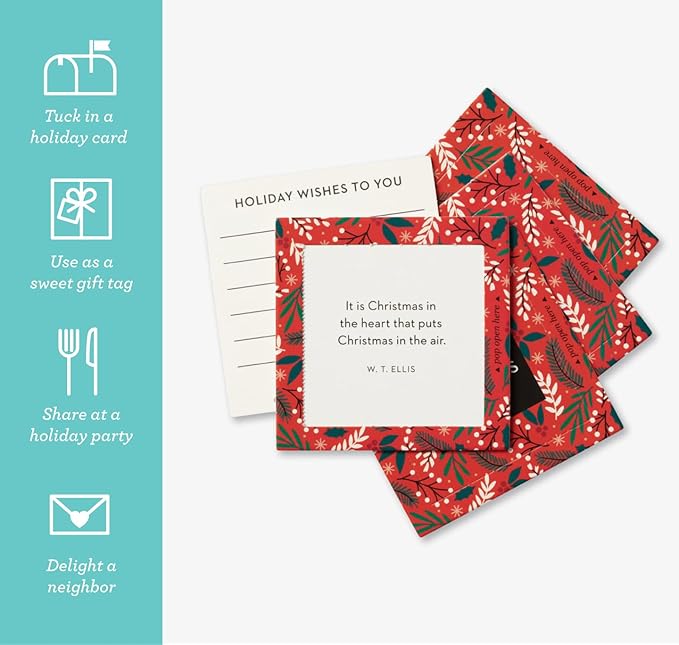 Compendium ThoughtFulls Pop-Open Cards — 3-Pack of Shine, Believe, Merry Christmas — 90 Pop-Open Cards, Each with a Different Message Inside