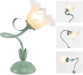 Cute Flower Desk Lamp, 3 Color Temperature Table Lamp with LED Bulb, Vintage Bedside Lamps, Reading Lamps with Soft Light for Bedroom, Living Room